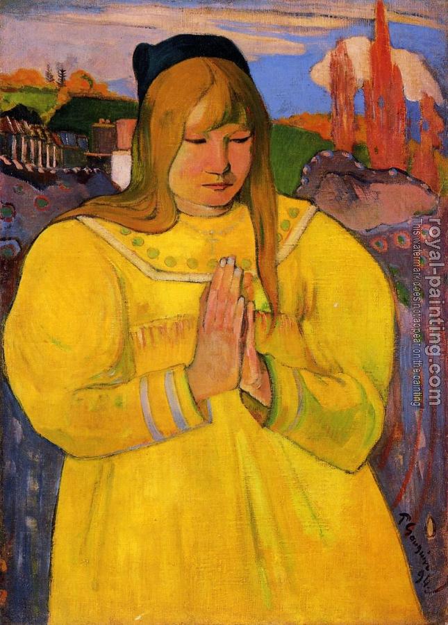 Paul Gauguin : Breton Woman in Prayer
